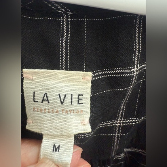 Rebecca Taylor Check Ruffled Dress Size M - Picture 4 of 5